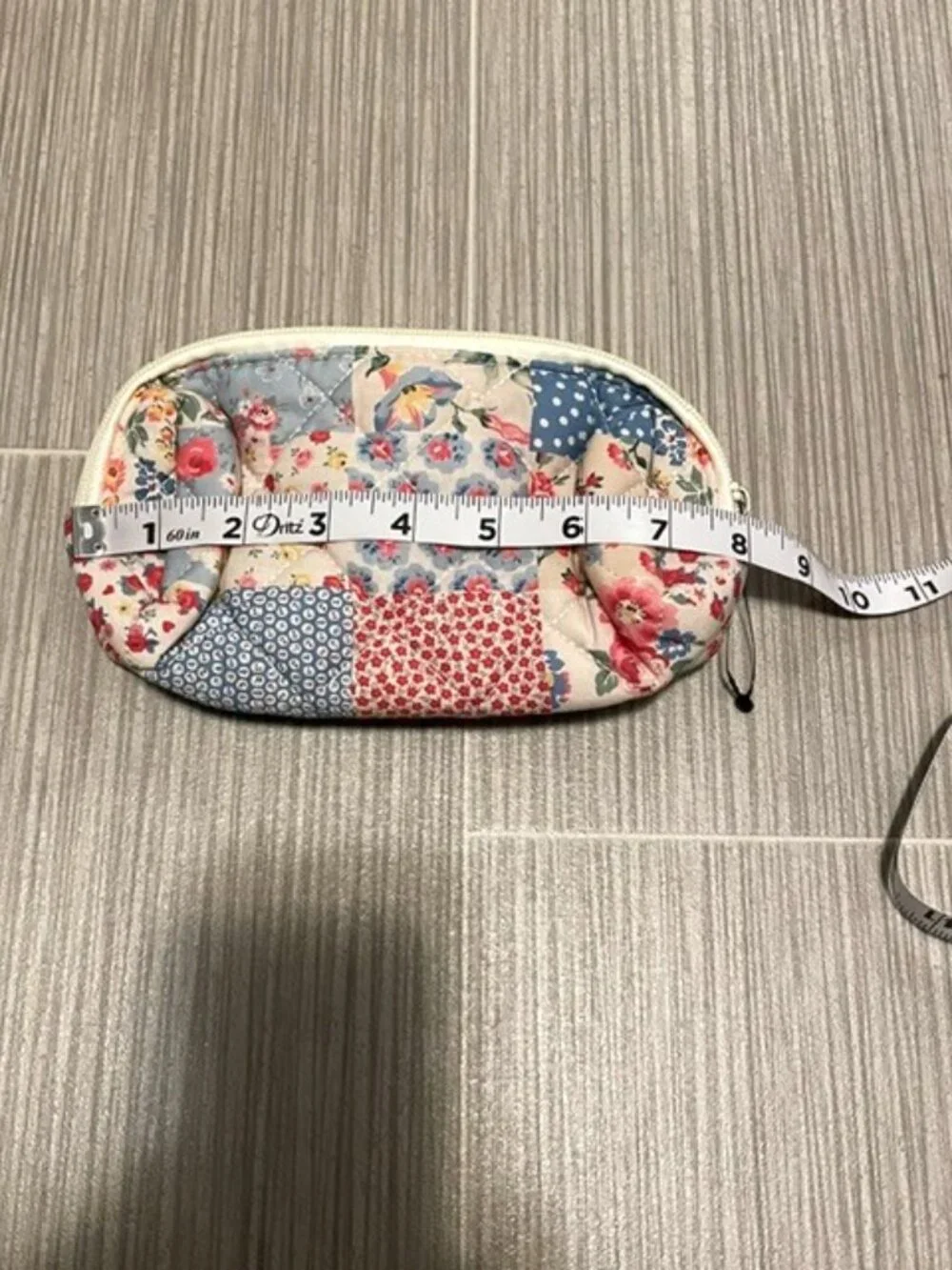 NWOT Floral Patchwork Makeup Cosmetic Bag Pouch Travel